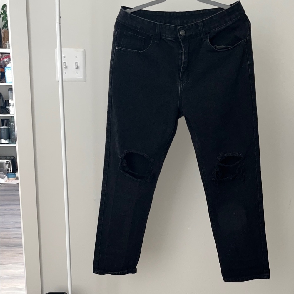 SHEIN Black Denim Jeans